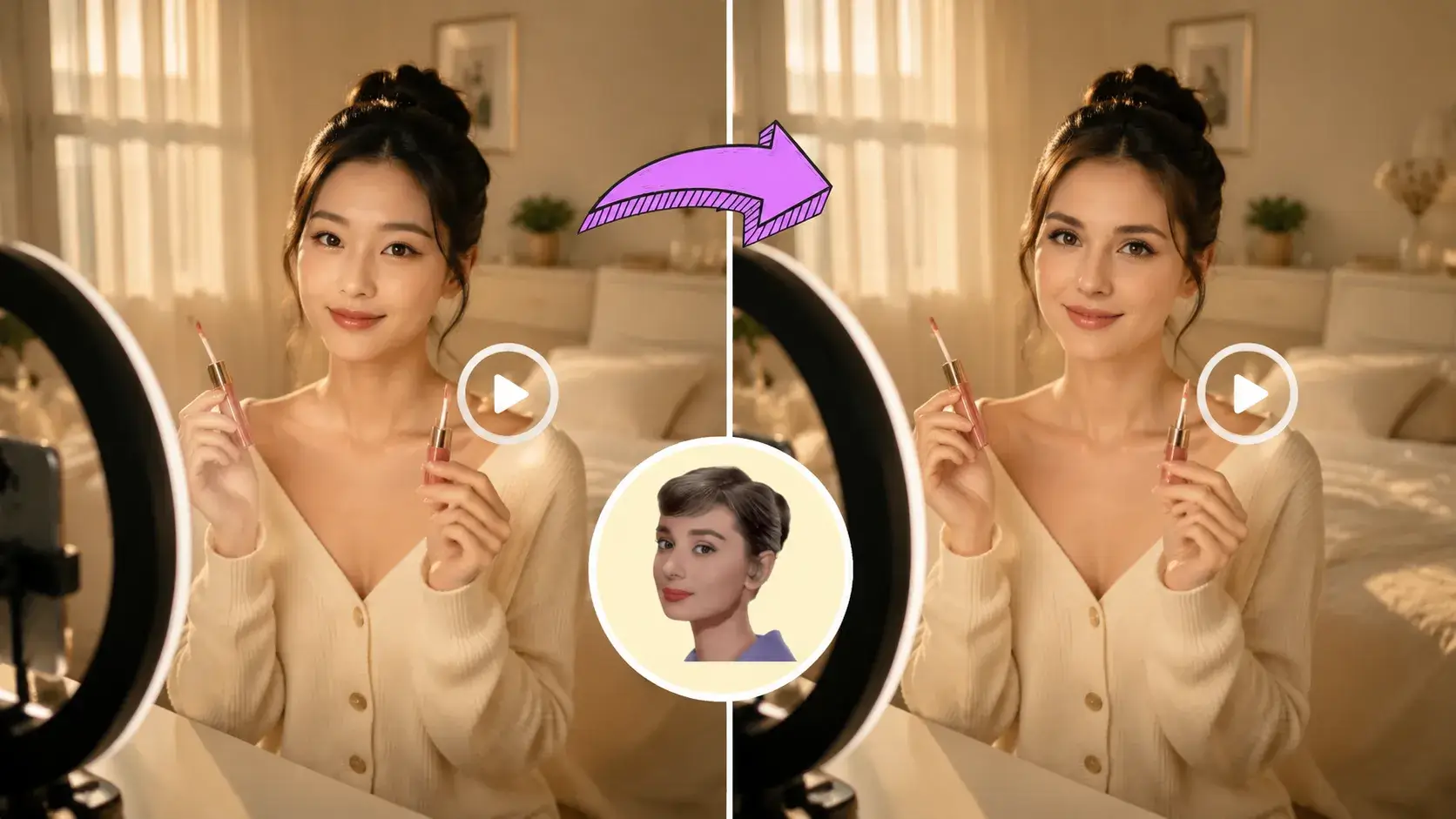 AI face swap for advertising creatives and creator content